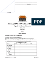 Aitel Joint Mock Examinations: 553/1 Biology (Theory) Paper 1 July/Aug. 2020 2 Hours