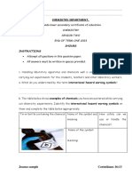 Uganda Lower Secondary Certificate of Education. Chemistry Senior Two End of Term One 2023