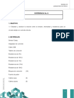 Exp 5 Ley de Ohm