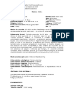 Historia Clinica - Hospital Raúl Orejuela Bueno Fecha de Consulta: 27 de Marzo de 2023 Estudiante: María José Revelo Moreno