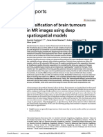 Classification of Brain Tumours in MR Images Using Deep Spatiospatial Models