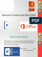 Welcome To Microsoft Word 2016