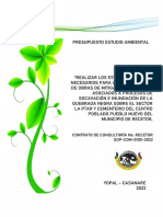 Presupuesto Estudio Ambiental PDF