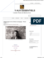 Wittgenstein Et Les Limites Du Langage - Pierre Hadot - I - Aller Aux Essentiels