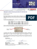 004 - Alteração de valores de teste para bomba VE 0 460 416 103