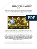 ( FIFA##) Argentina Vs Francia EN VIVO ONLINE Final Del Mundial Qatar 2022 EN DIRECTO 18 Diciembre 2022