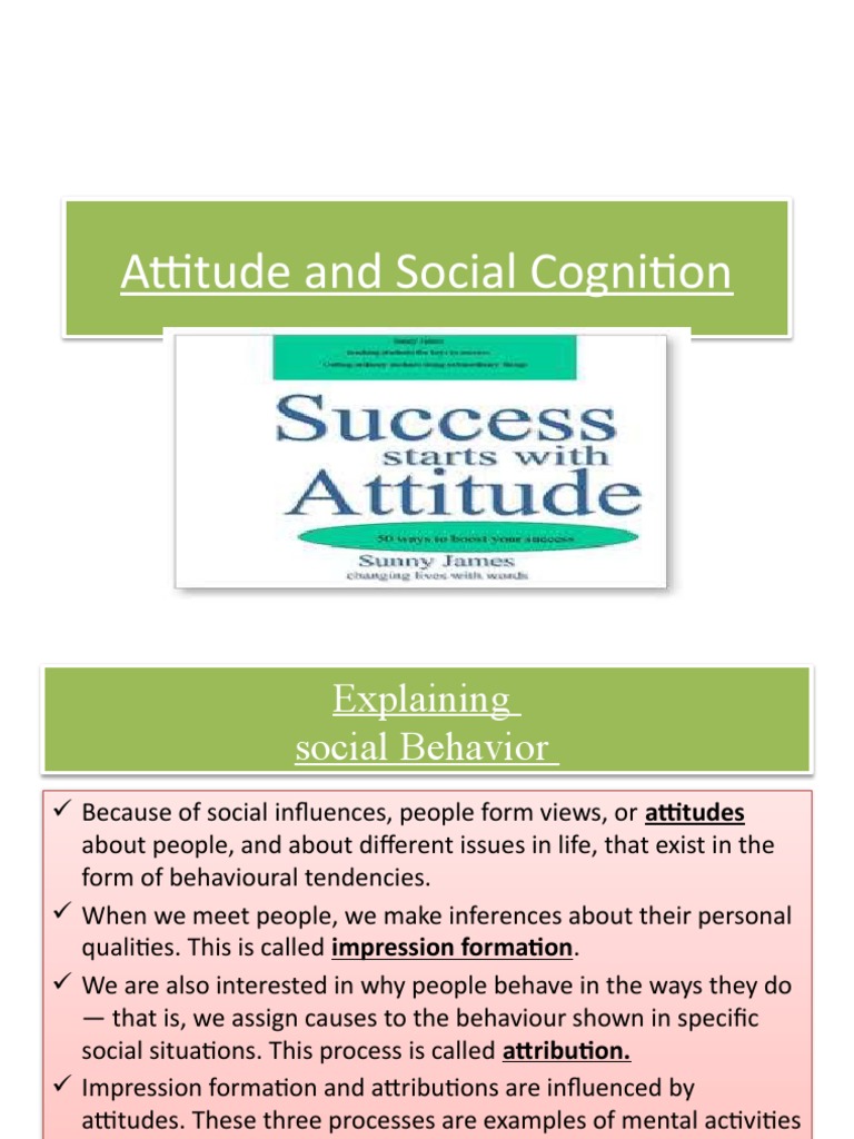 Understanding Attitudes in Social Cognition | PDF | Prejudices ...
