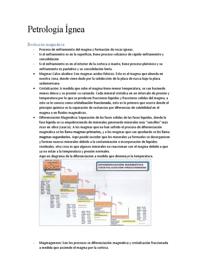 Evolución y Tipos de Magmas | PDF | Magma | Temblores