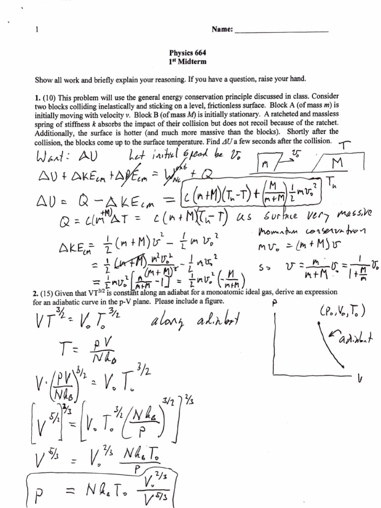 Physics Midterm Exam | PDF | Collision | Continuum Mechanics