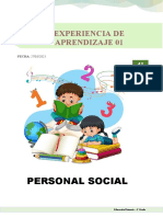 Personal Social: Experiencia de Aprendizaje 01