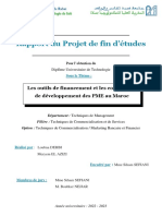 Rapport Du Projet de Fin D'études: Les Outils de Financement Et Les Contraintes de Développement Des PME Au Maroc