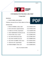 Universidad Tecnológica Del Perú: "Trabajo Final"