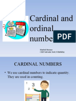 Cardinal and Ordinal Numers in English