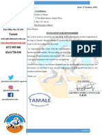 Tamale: Ref: .. Date: 1 October, 2018 To: City Coordinator