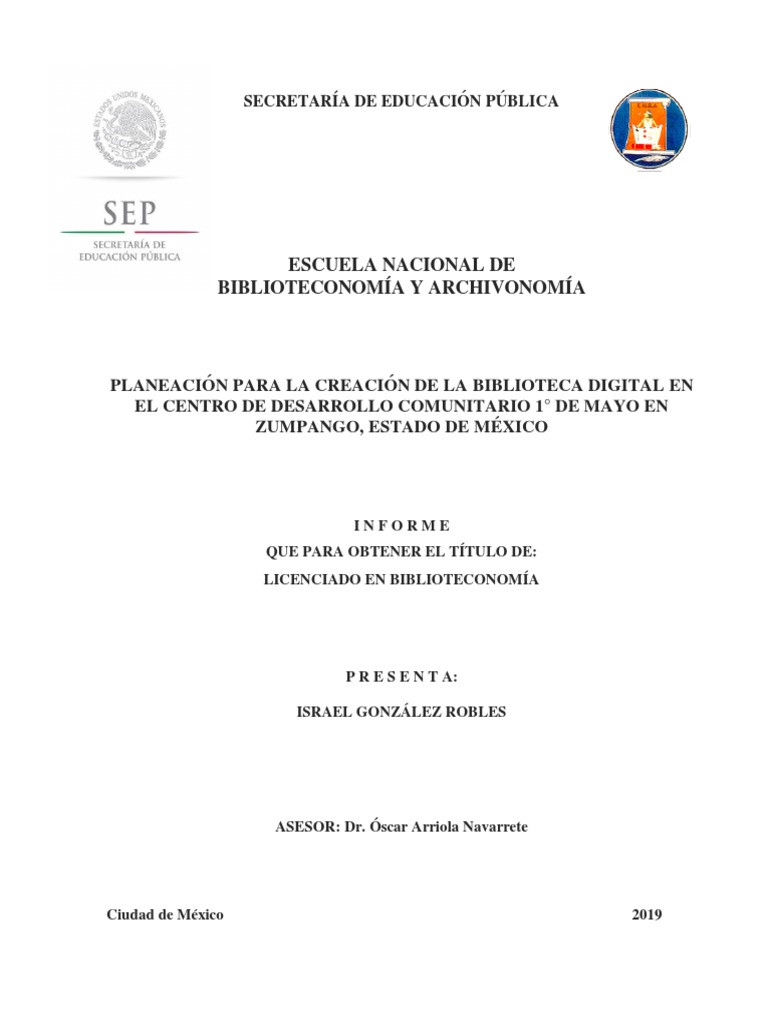 Planeaci n para la creaci n de la biblioteca digital mexico pdf