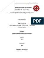 Perfil Longitudinal y Secciones Transversales