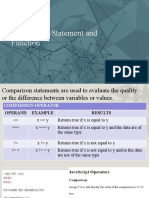 Javascript Conditional Statement and Function