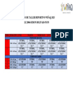 Horario de Taller Deportivo Wiñaq 2023 Original