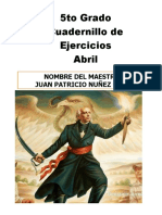 5to Grado - Cuadernillo de Ejercicios Abril (2022-2023)