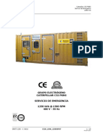Grupo Electrógeno Caterpillar C32 PGBG Servicio de Emergencia 1250 kVA at 1500 RPM 400 V - 50 HZ