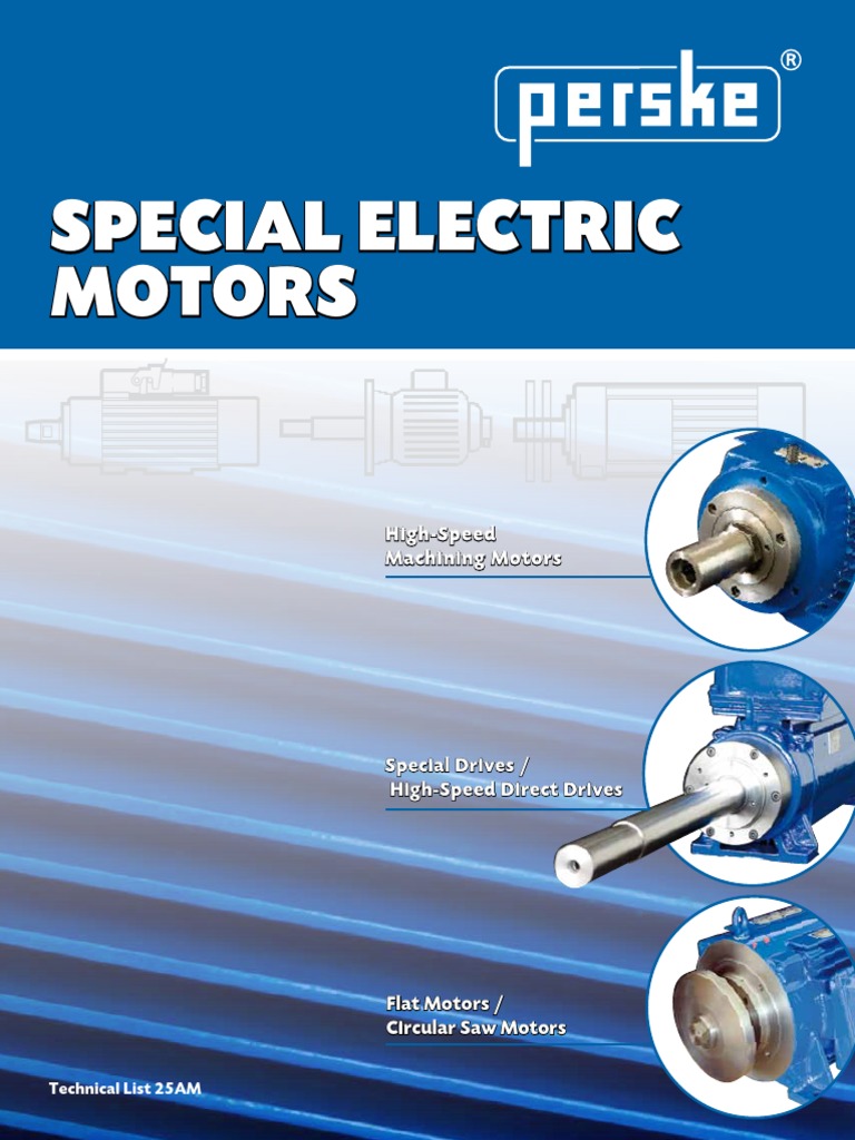 Perske High-Speed Machining Motors | PDF | Electric Motor | Bearing ...