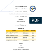 Universidad Nacional Autónoma de Honduras: Avance 3 - Proyecto Final