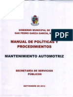 Manual de Políticas Y Procedimientos: Gobierno Municipal de San Pedro Garza García, N.L