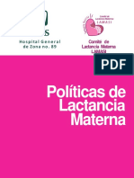 Lactanci Políticas de Materna: Hospitalgeneral Dezonano.89
