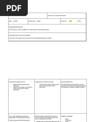 music lesson plan