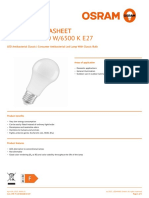 Product Datasheet Product Datasheet CLA A FR 75 10 W/6500 K E27
