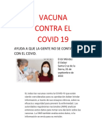 Vacuna Contra El Covid 19: Ayuda A Que La Gente No Se Contagie Con El Covid
