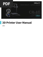 3D Printer User Manual: Create Reality Achieve Dreams