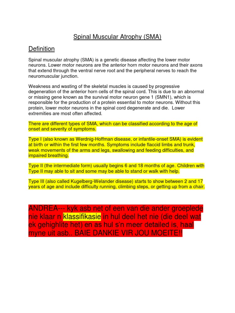 Definition of Spinal Muscular Atrophy | PDF | Self-Improvement