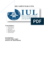 IUL-WARDENIEH CAMPUS YEAR-2 CIVIL SURVEYING REPORT