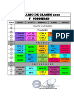 Horario de Clases 2022 3° Sobriedad: Comput. Cc. Ss Com. I Tutoría CT Comput. Cc. Ss Com. I CT