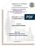 Universidad Autónoma Chapingo: Examen 3 Unidad 3 Carbohidratos