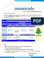 Comunicado: Lima, 18 de Noviembre Del 2022
