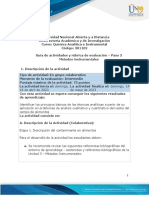 Guía de Actividades y Rúbrica de Evaluación Paso 3. Métodos Instrumentales