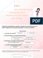 Planificaremos y Escribiremos Una Poesía para Expresar Lo Que Siento Por Mamá