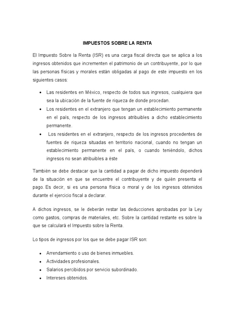 Guía Completa del ISR en México | PDF | Impuesto sobre la renta | Impuestos
