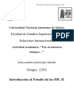 Grupo: 1361: Facultad de Estudios Superiores Aragón Relaciones Internacionales