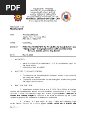 Investigation Report