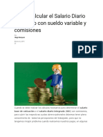 Cómo Calcular El Salario Diario Integrado Con Sueldo Variable y Comisiones