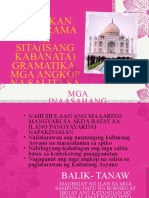 Panitikan: India Rama AT Sita (Isang Kabanata) Gramatika: Mga Angkop Na Salita Sa Paglalara WAN