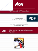 New Trends in HR Technology: David B Turetsky Vice President, Aon Consulting