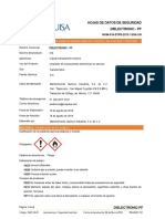 Limpiador electrónico DIELECTRONIC-PF hoja de datos de seguridad