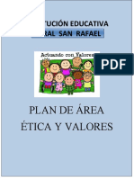 Institución Educativa Rural San Rafael: Plan de Área Ética Y Valores