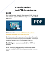 Empleadores Aún Pueden Sustituir Los CFDI de Nómina de 2022