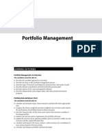 Portfolio Management: Learning Outcomes