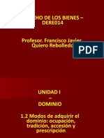 Derecho de Los Bienes - DERE014 Profesor. Francisco Javier Quiero Rebolledo